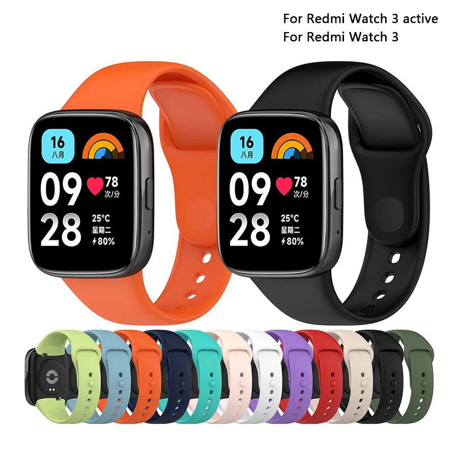 

Silicone Strap For Redmi Watch 3 active Replacement Sport Wrist band Bracelet Correa For Redmi Watch 3 lite Watchband Accessorie