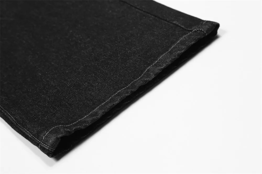 Chic Star Letter Embroidery Trousers Black Hip Hop Men Women Straight Jeans Streetwear Baggy Denim Pants New Fashion джинсы