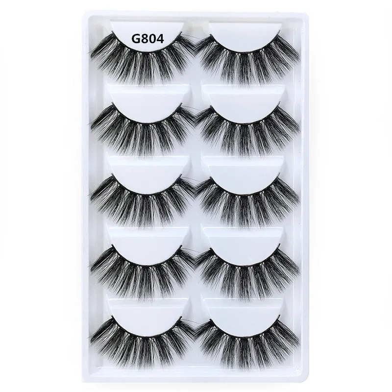 

Flash Girl G series G804 False EyeLashes 5 Pairs 3D Natural Long Fake Eyelashes Handmade Makeup Tools Accessories