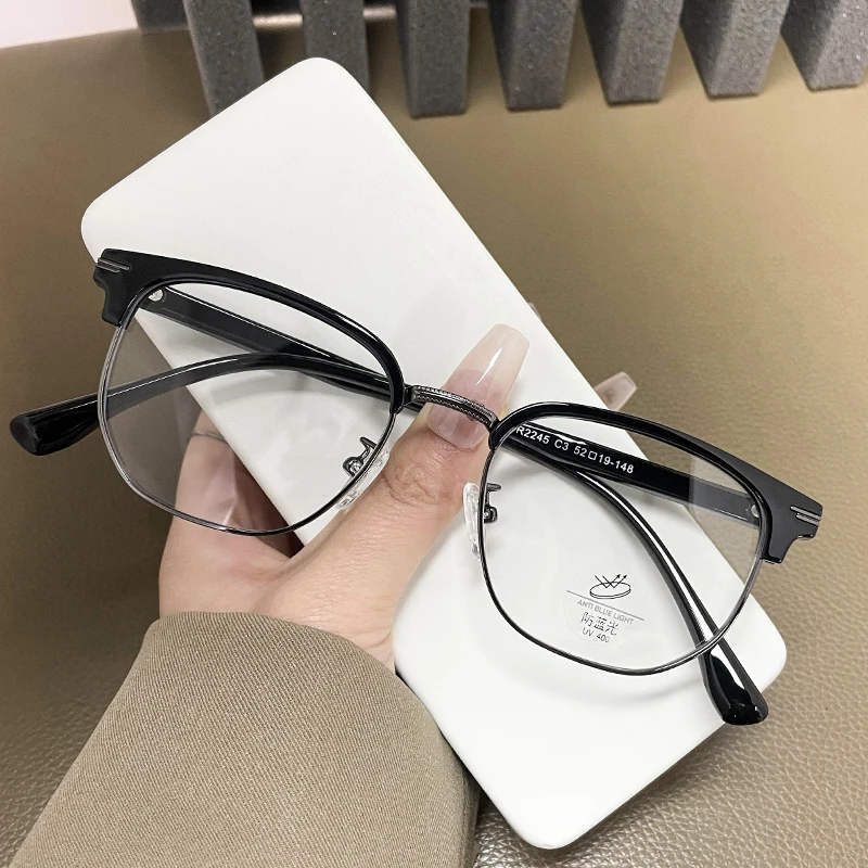 Высококачественные женские очки с полуободковой оправой синие блокирующие