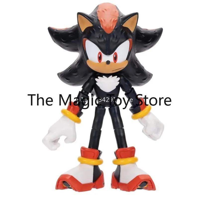 Фото Оригинальная современная металлическая фигурка Соника из игры «Sonic The Hedgehog» (4 дюйма) – стильная настольная игрушка, классический коллекционный предмет из мультфильма, игрушка №2