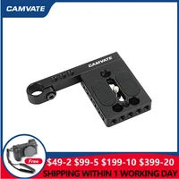 camvate universal camera baseplate cheese plate with 14 thread screw 15mm single rod holder aluminum cross bar for camera rig