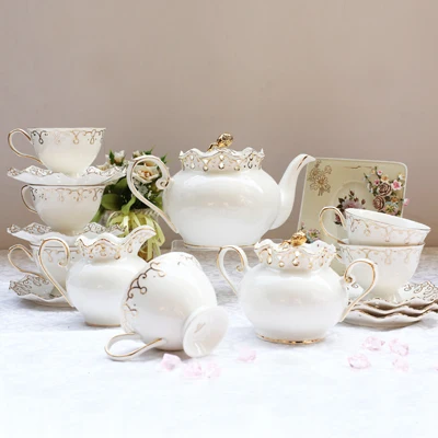 

afternoon British black tea pot living room household luxury high-grade ceramic European coffee set