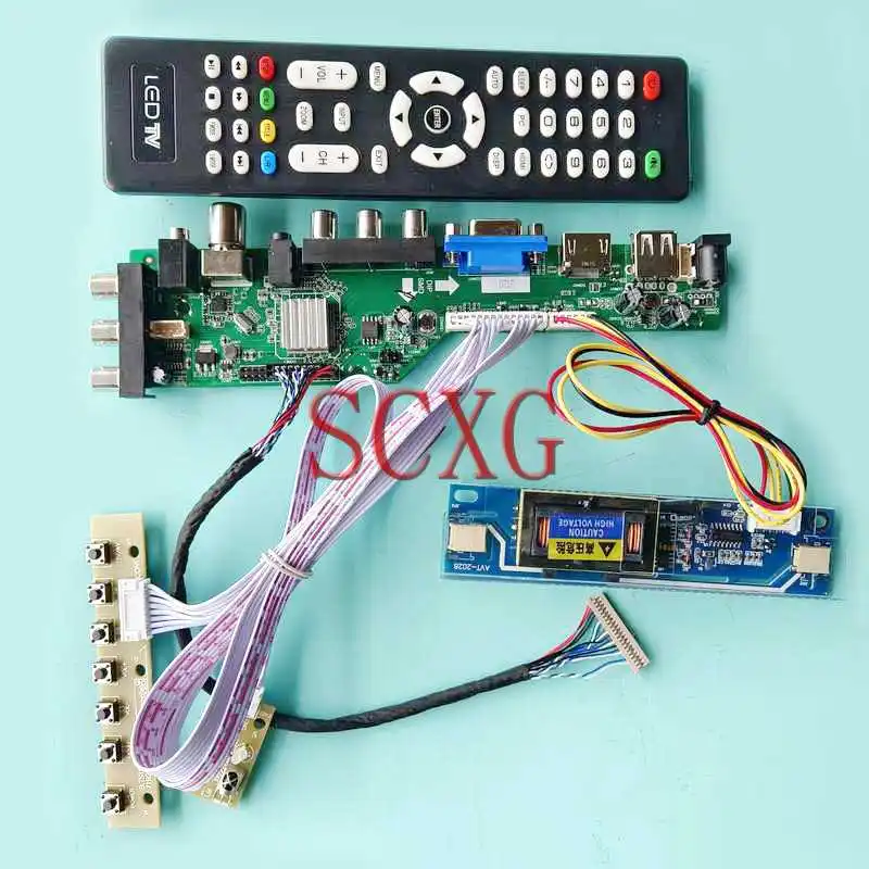 

DVB Digital Display Controller Board For G150X1 G150XG01 HT150X02 2-CCFL 15" 1024*768 LVDS 20 Pin Kit USB HDMI-Compatible VGA AV