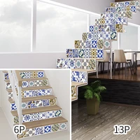 13pcs self adhesive pvc staircase decoration stickers 3d landscape wallpaper home decor stair decal waterproof diy stairs murals