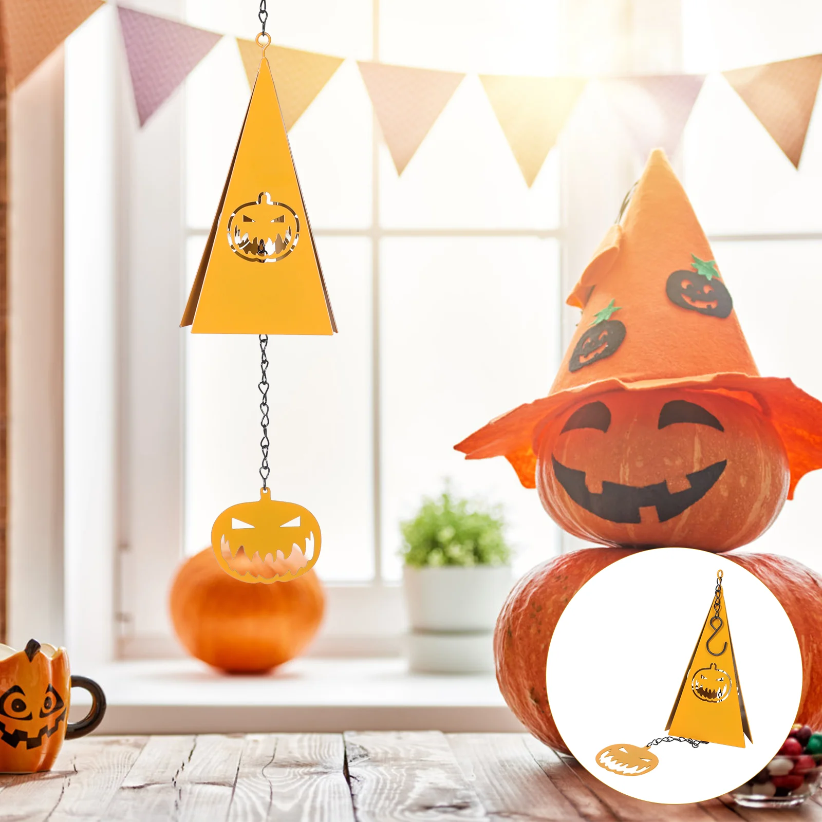 Креативный треугольный колокольчик на Хэллоуин уникальный орнамент кулон декор