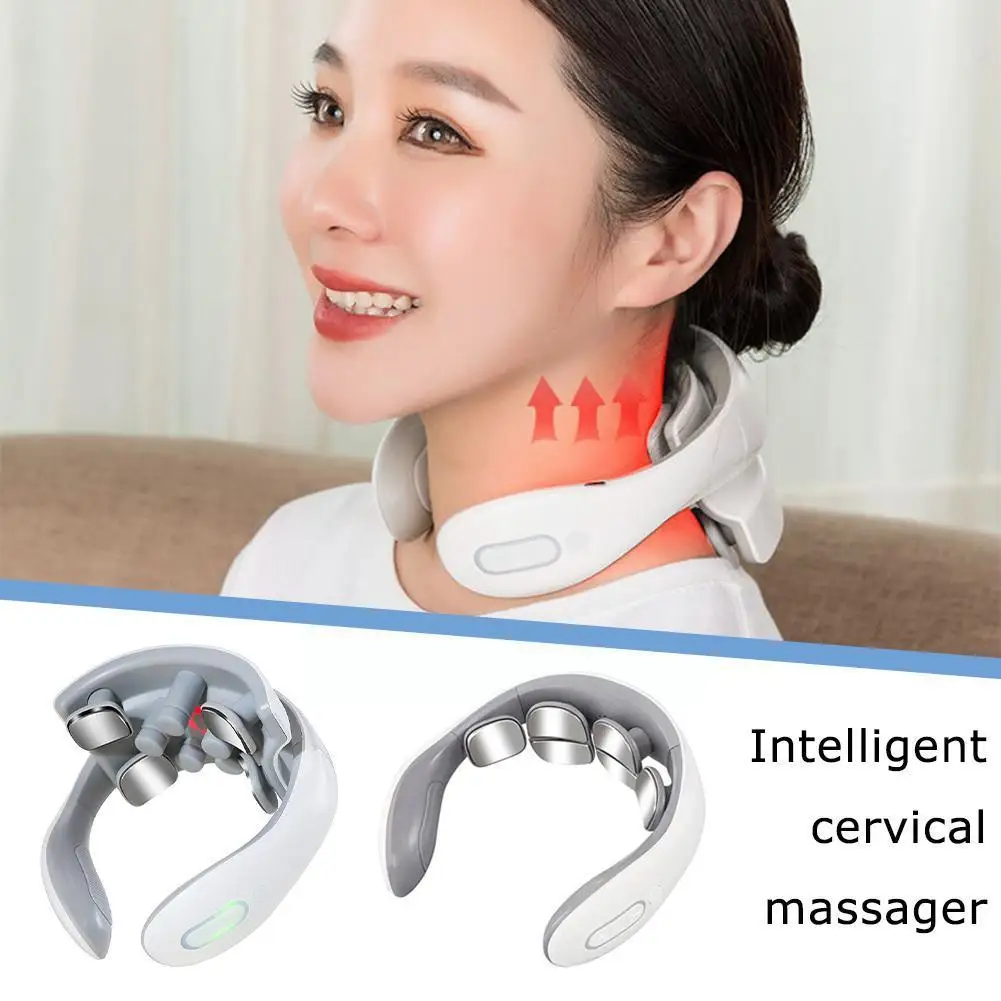 

Smart Back And Neck Massager Instrument Shoulder Neck Care Vertebra Pain Heating Relieve Cervical Massage Health Muscle Vib N9G6