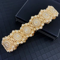 new pakistan kameez jewelry chain for bridal arabesque gold plated wedding dress belt luxury rhinestone wedding belts for muslim