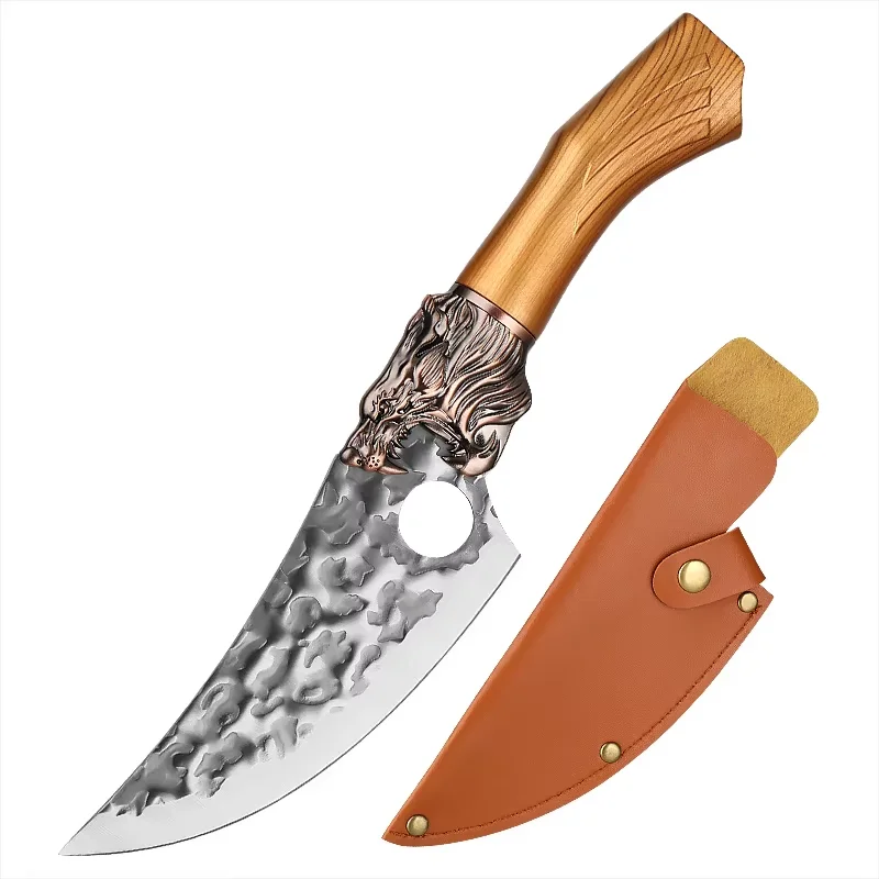 XITUO Мясорубка Кованый мясник ручной работы Лезвие с антипригарным покрытием