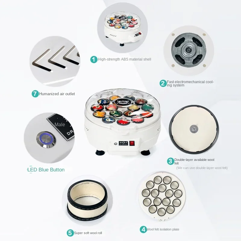16 шт./22 шт. bola de bilhar automática limpa máquina lavar roupa piscina ou snooker mais durável acessor