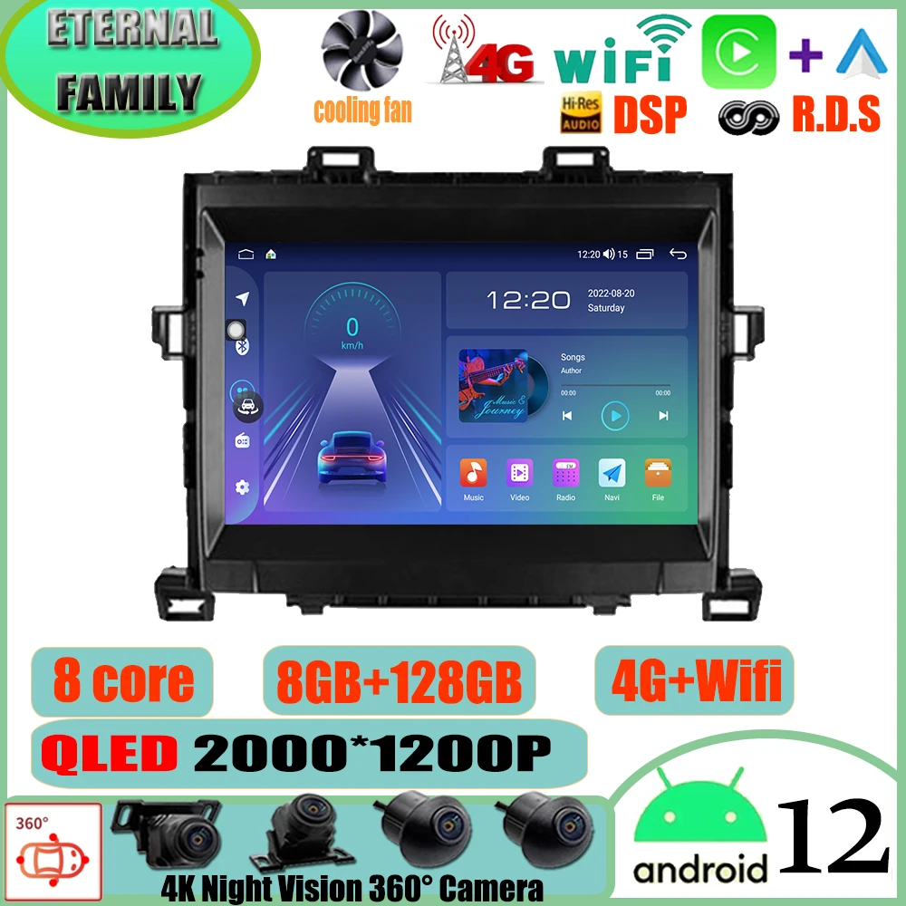 

Android 12 Carplay auto For Toyota Alphard H20 2008 - 2014 Car Radio Multimedia Video Player GPS Navigation Wifi IPS DSP No 2din