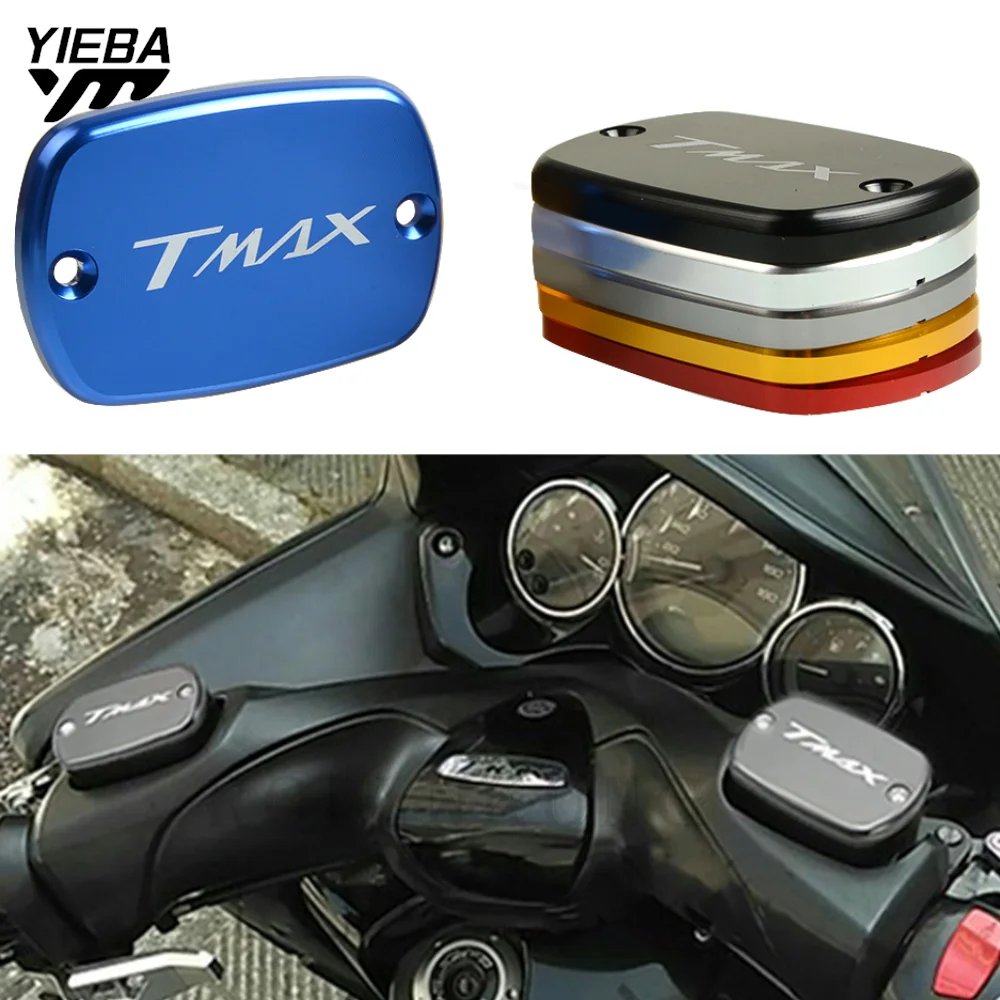 

2 шт. для YAMAHA TMAX530 TMAX500 T-Max TMAX 530 500 CNC алюминиевые аксессуары для мотоциклов Тормозная жидкость топливный резервуар Крышка Резервуара
