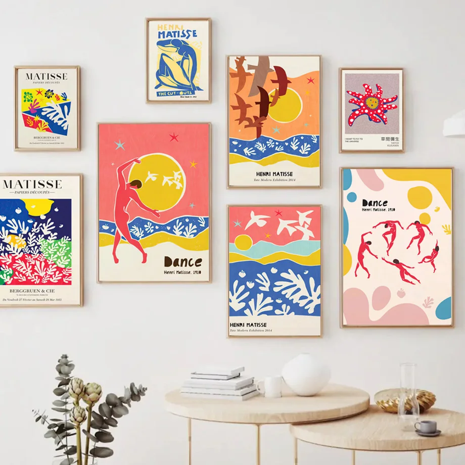 

Matisse Coral Leaf Yayoi Kusama Woman Birds Posters And Prints Wall Art Pictures Canvas Painting Modern Nordic Decor Living Room