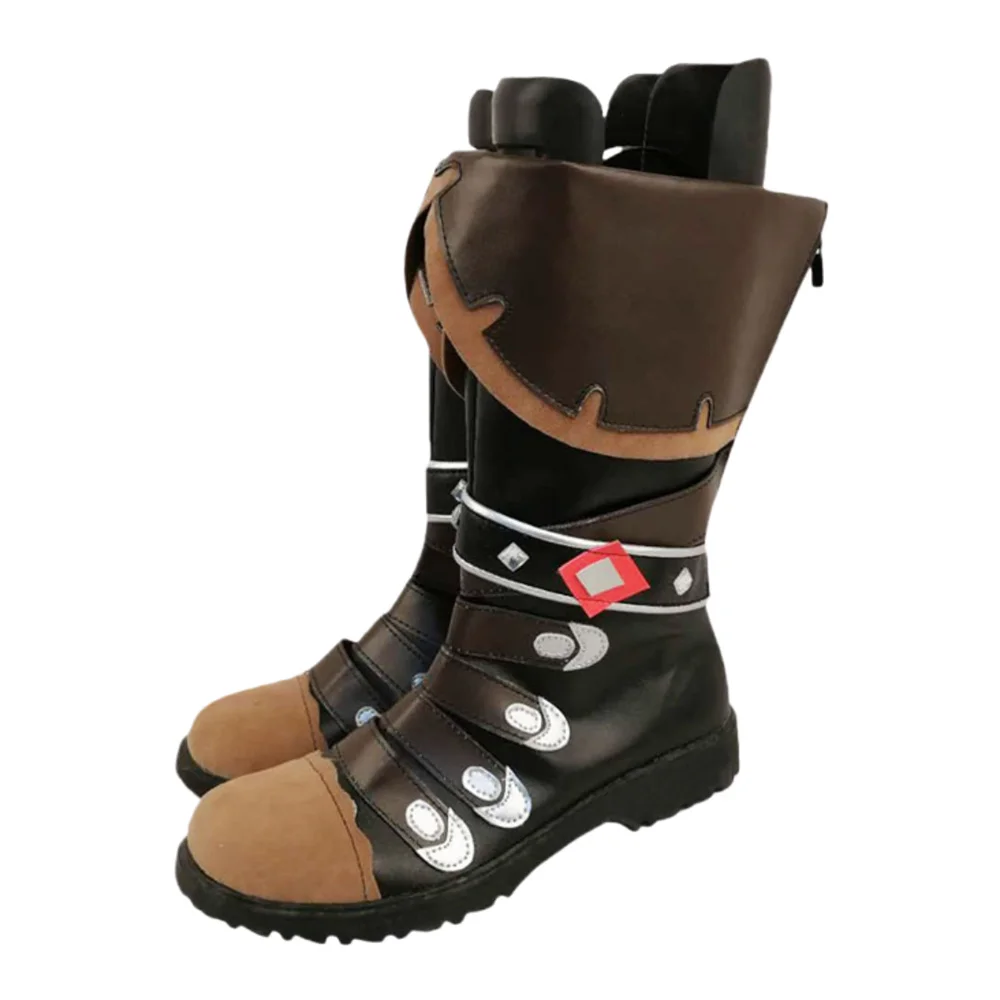 Genshin Impact Diluc Обувь для косплея Аниме Хэллоуин женщин и мужчин