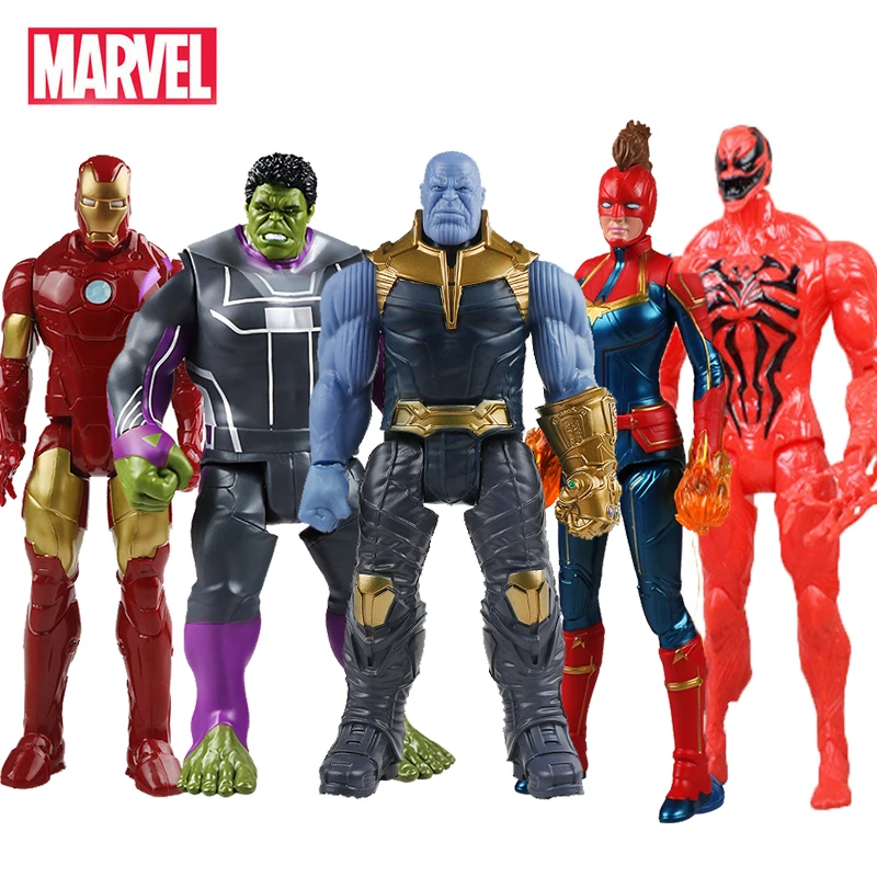 

30cm Marvel Avengers Toys Thanos Hulk Buster Iron Man Venom Captain America Thor Wolverine Black Panther Action Figure Kids Doll