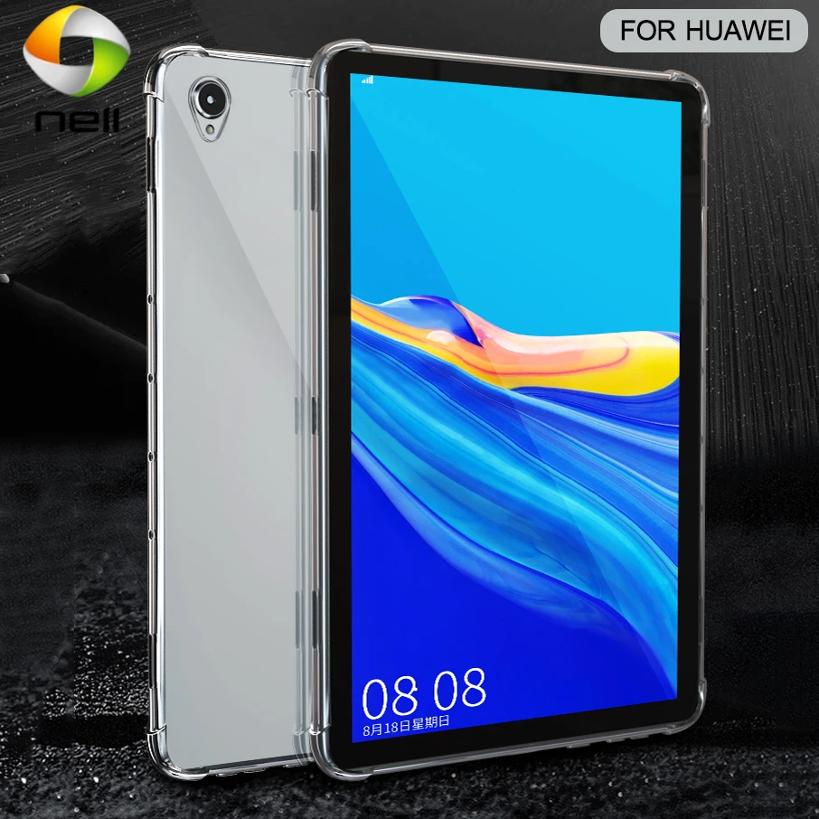 

2 шт., силиконовый чехол для HUAWEI MediaPad M5, диагональ 8,4 дюйма, искусственная кожа, 8,4 дюйма, прозрачный чехол, мягкая задняя крышка из ТПУ, чехол д...