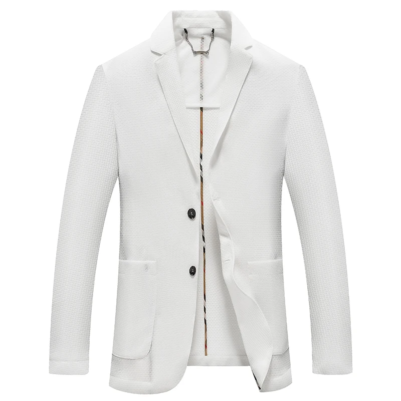 

Новинка лета, ультратонкий высококачественный красивый мужской костюм, роскошный эластичный удобный небольшой мужской пиджак на присосках