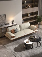 luxury technology cloth sofa italian minimalist small apartment nordic inline three person cloth sofa