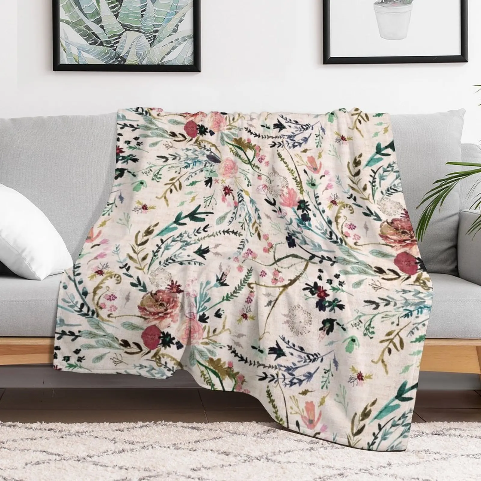 Одеяло с цветочным принтом Fable декоративные кровати движущиеся одеяла