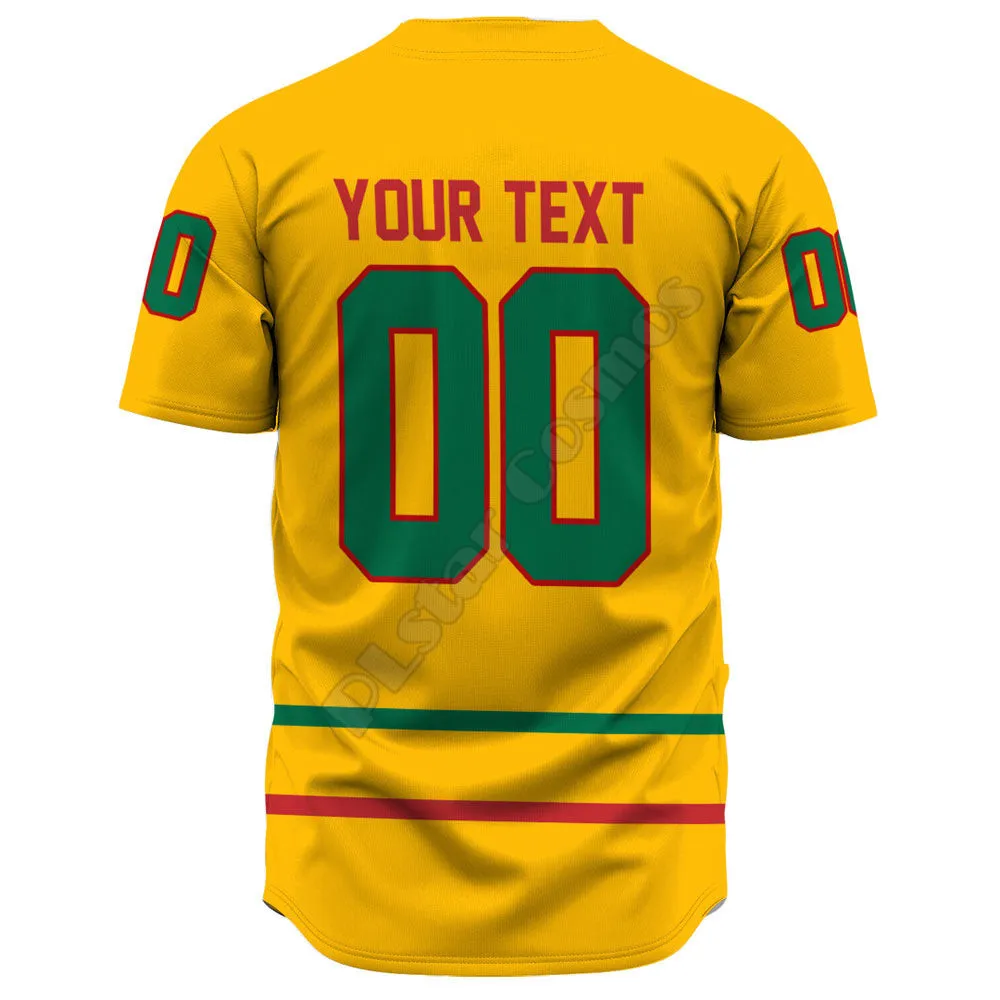 Custom Name Luxembourg Hockey Jersey Style - Baseball Jerseys Baseball Shirt 3D Printed Men Shirt Casual Shirts hip hop Tops
