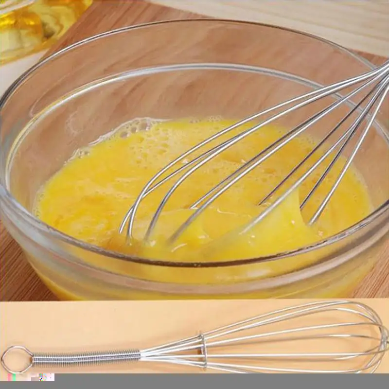 

Венчик ручной из нержавеющей стали для взбивания яиц, Миксер с проволокой, для кухни, выпечки, молочного крема, масла