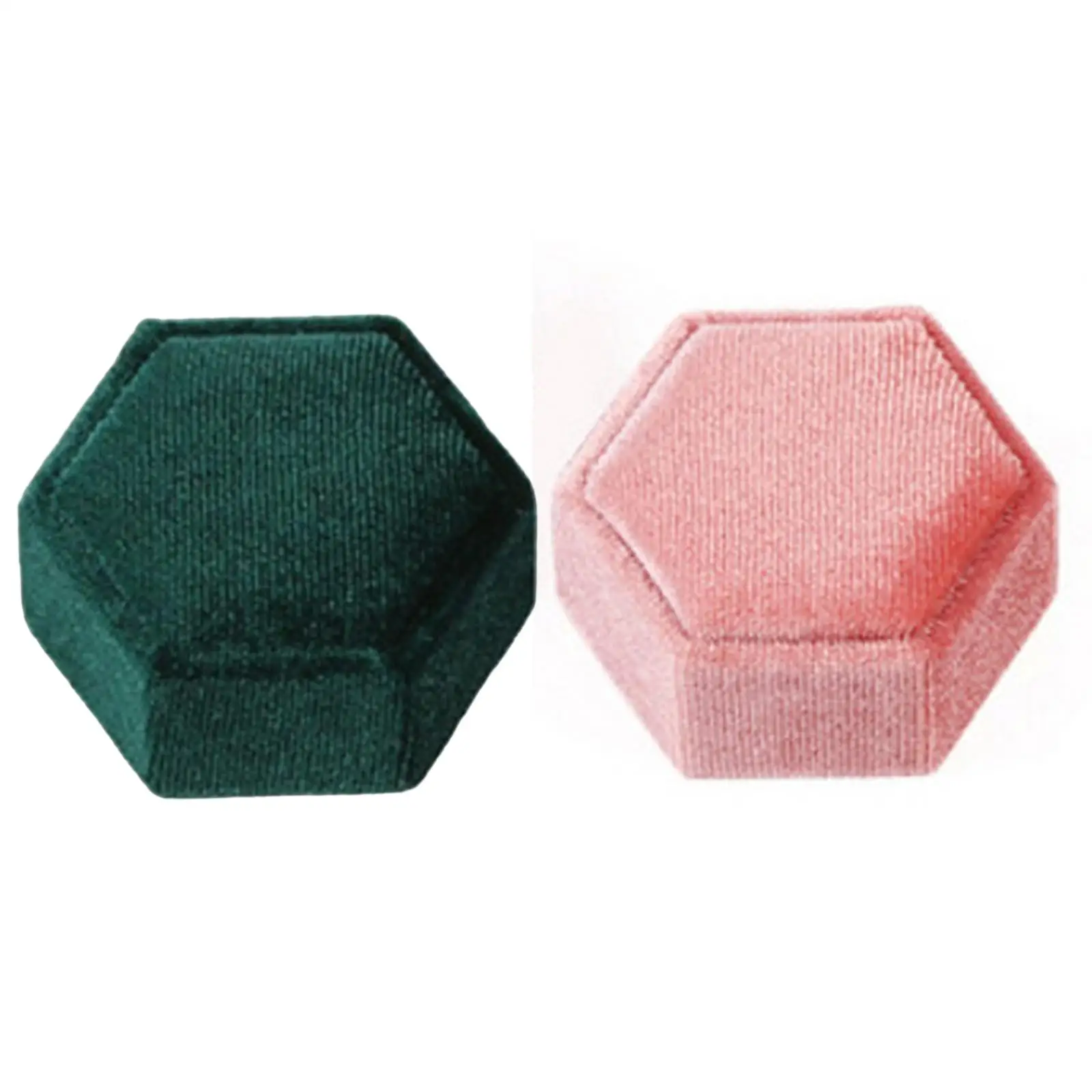 

Wedding Ring Box Case Elegant and Luxurious with Detachable Lid Display Velet Box Velvet Jewelry Box for Engagement Valentine