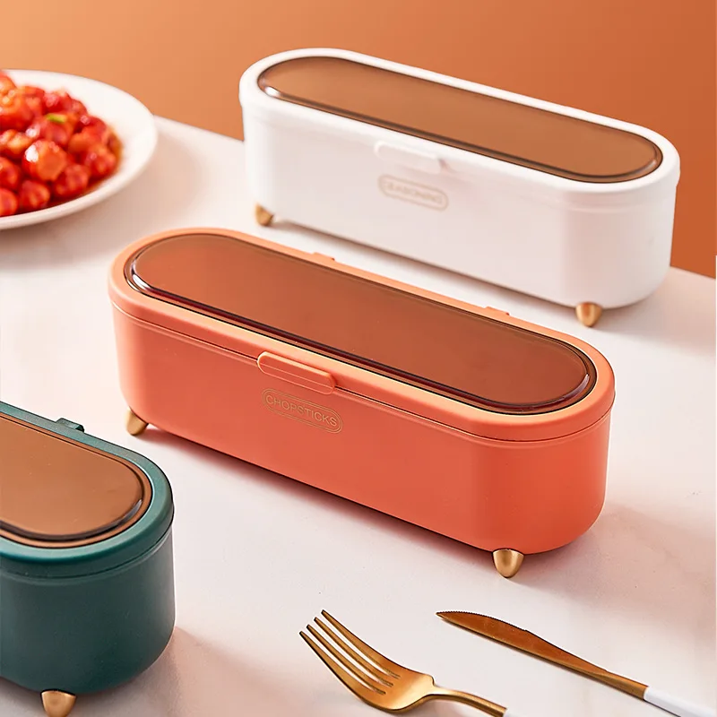 

Kitchen Spoon with Lid Chopsticks Cage Tableware Storage Box Drain Chopsticks Household Dustproof Chopsticks Tube Kitchen Items