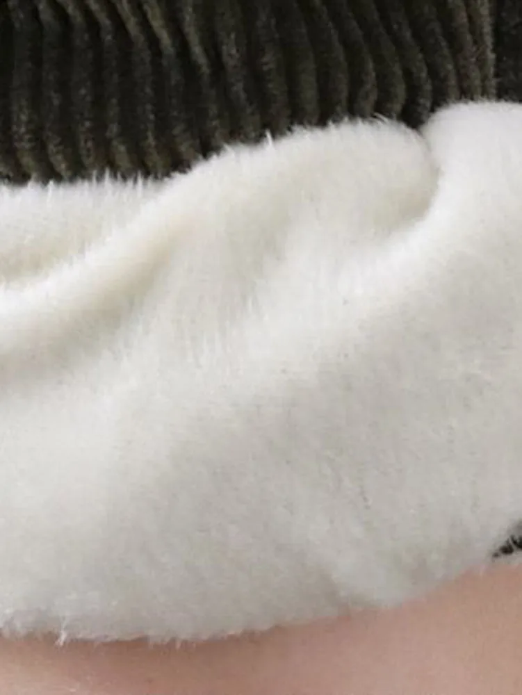 Мешковатые вельветовые утепленные шаровары зимние женские с высокой талией