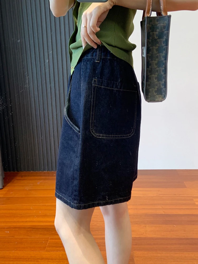 New Streetwear Women Wide Leg High Waist Retro Denim Shorts Spring Summer Female Button Loose Jeans Shorts Bottoms