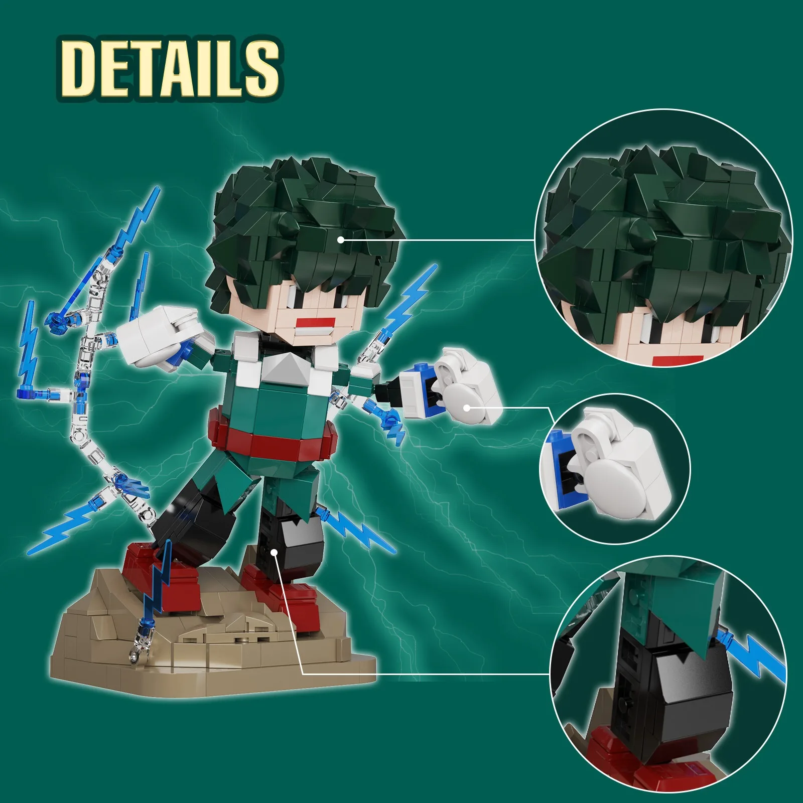 Classic Japanese Anime Heros Academias Izuku Miooriya Building Blocks Set Game Figure Model Toys Children Christmas Gifts