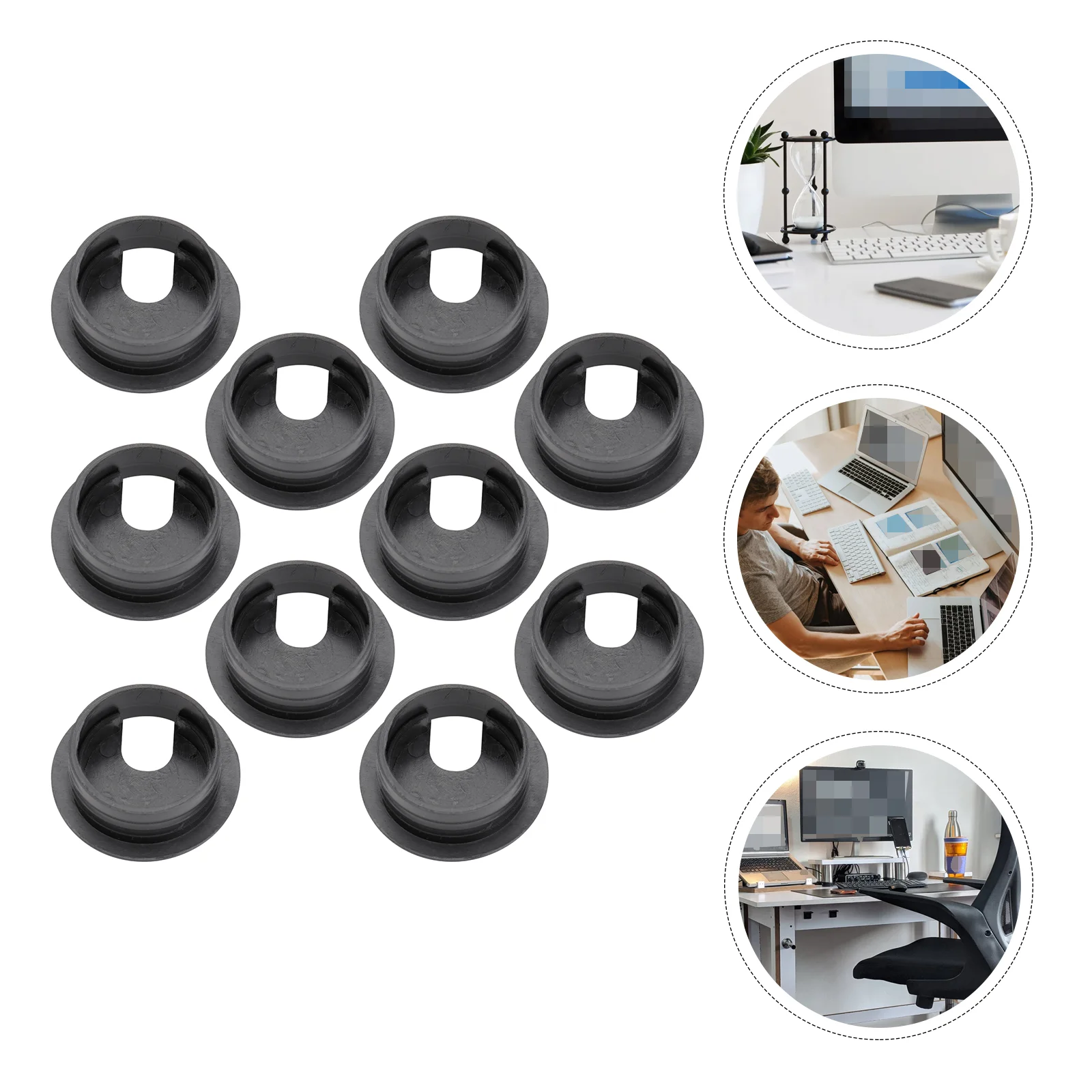 

10pcs 35mm Cable Coil Out Hole Cover Durable Universal Practical Helpful Threading Box Wiring Ducts Cover for Home Office