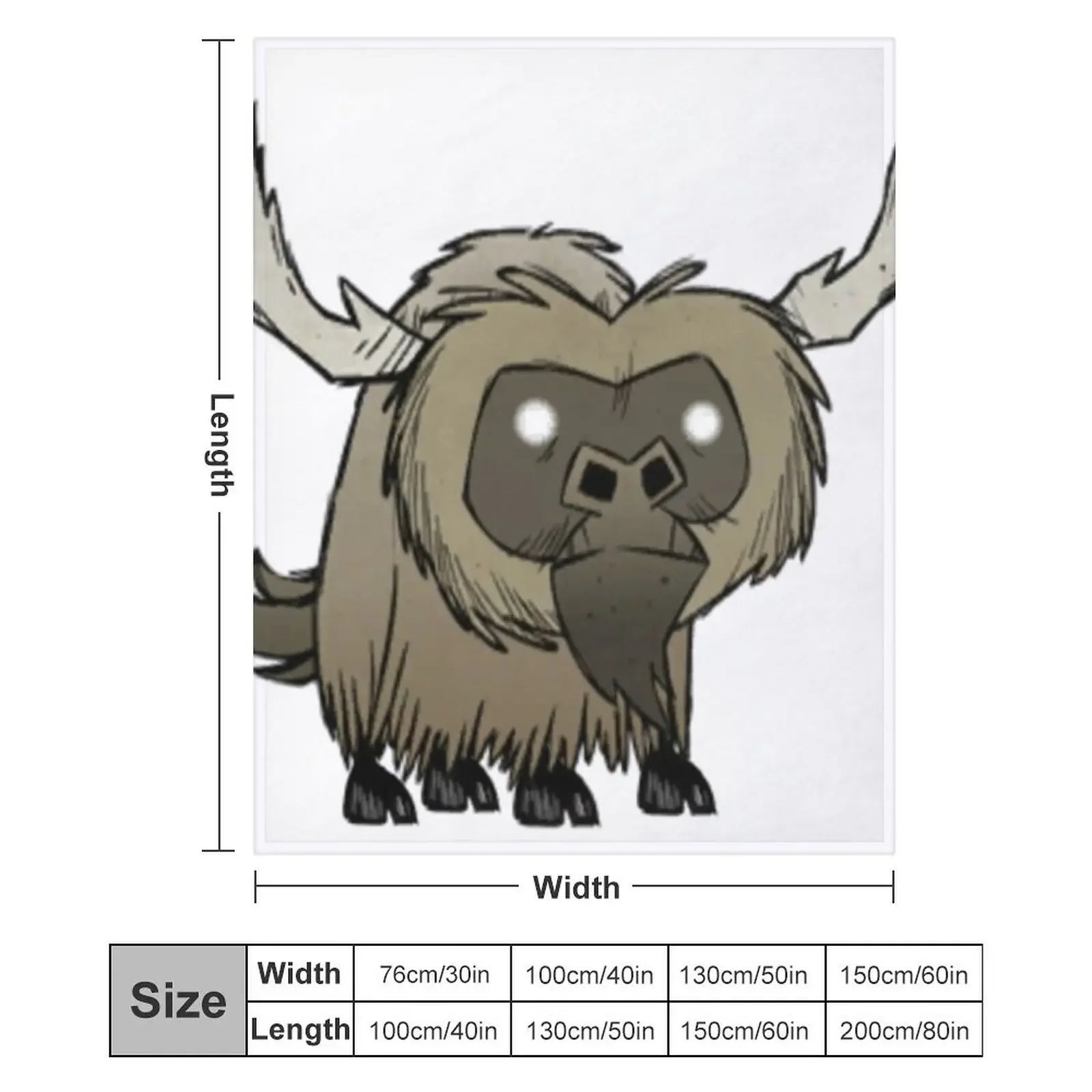 Плед Don't Starve Beefalo, уютный плед, подарок на день рождения для него и для нее (art.: 3920dc2248753) - 3920dc2248753
