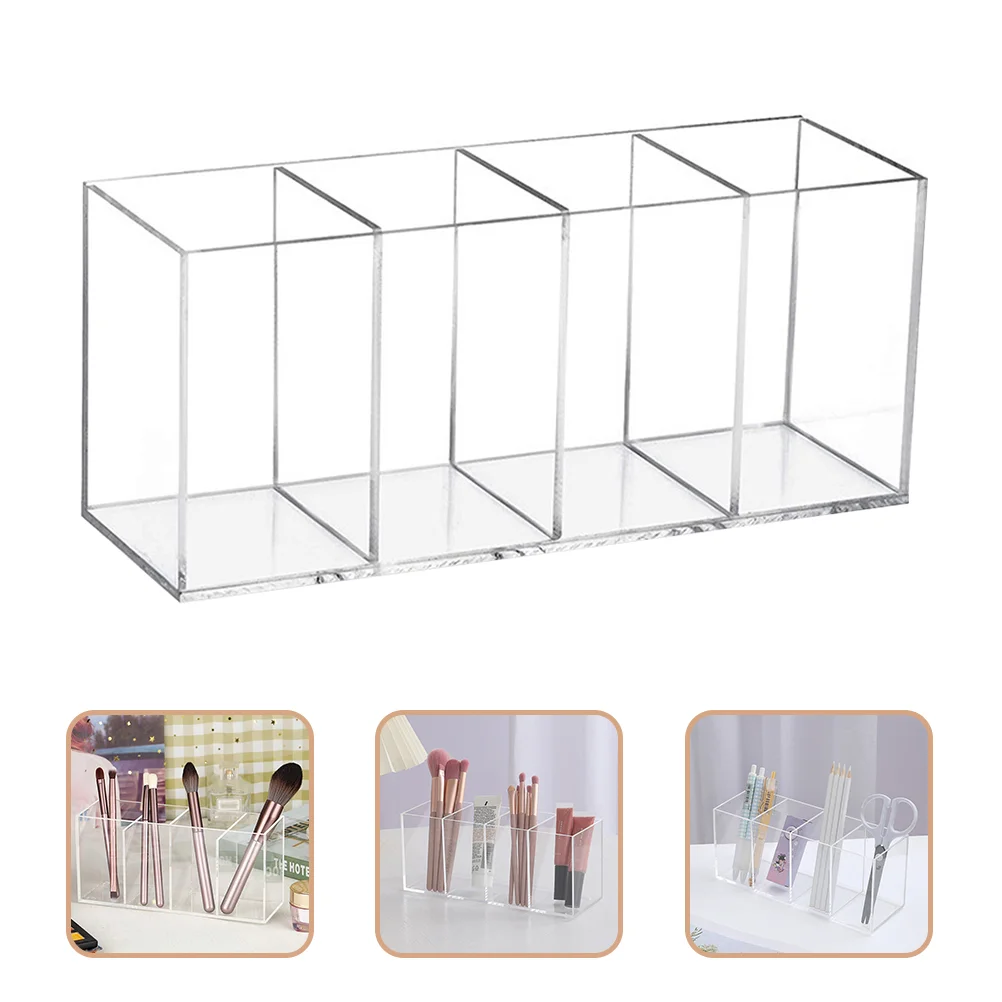

2pcs Brush Holder 4-slot Cosmetics Organizer Rack For Makeup Cosmetics Brush