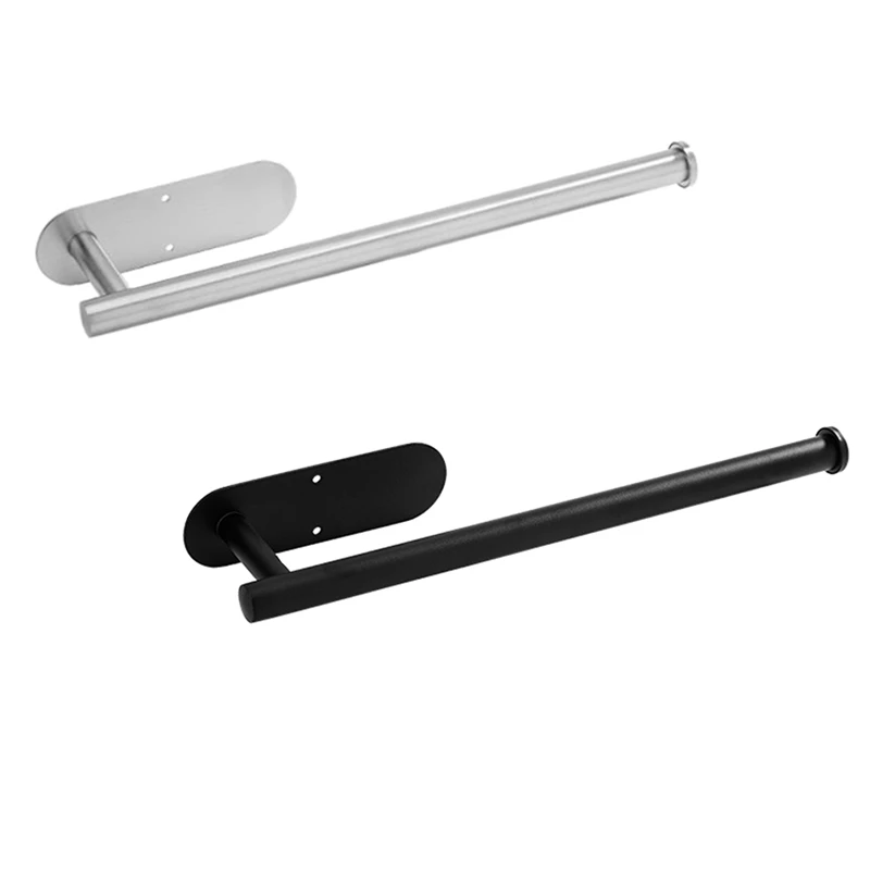 

Paper Towel Holder Wall Mount, Under Cabinet Paper Towel Holder, Drilling Or Self Adhesive Paper Towel Holder