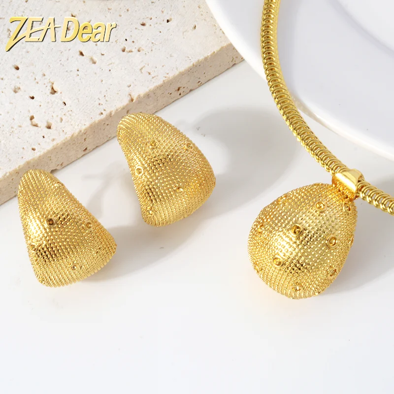 

Zeadear Jewelry 2022 Fashion Gold Plated Nigerian Accessory 8 Pattern Lady Party Jewelry Gift Dubai Gold Plated Jewelry Set