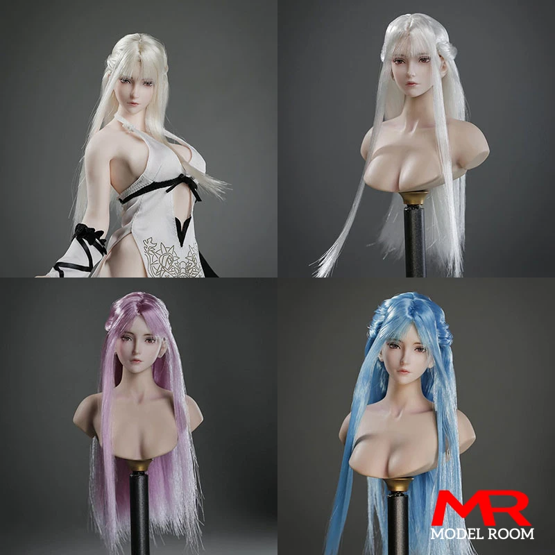 

2023 Q4 LZ TOYS SET012 1/6 Long Hair Female Head Sculpt Carving Model Fit 12'' TBL PH JO Action Figure Body Dolls