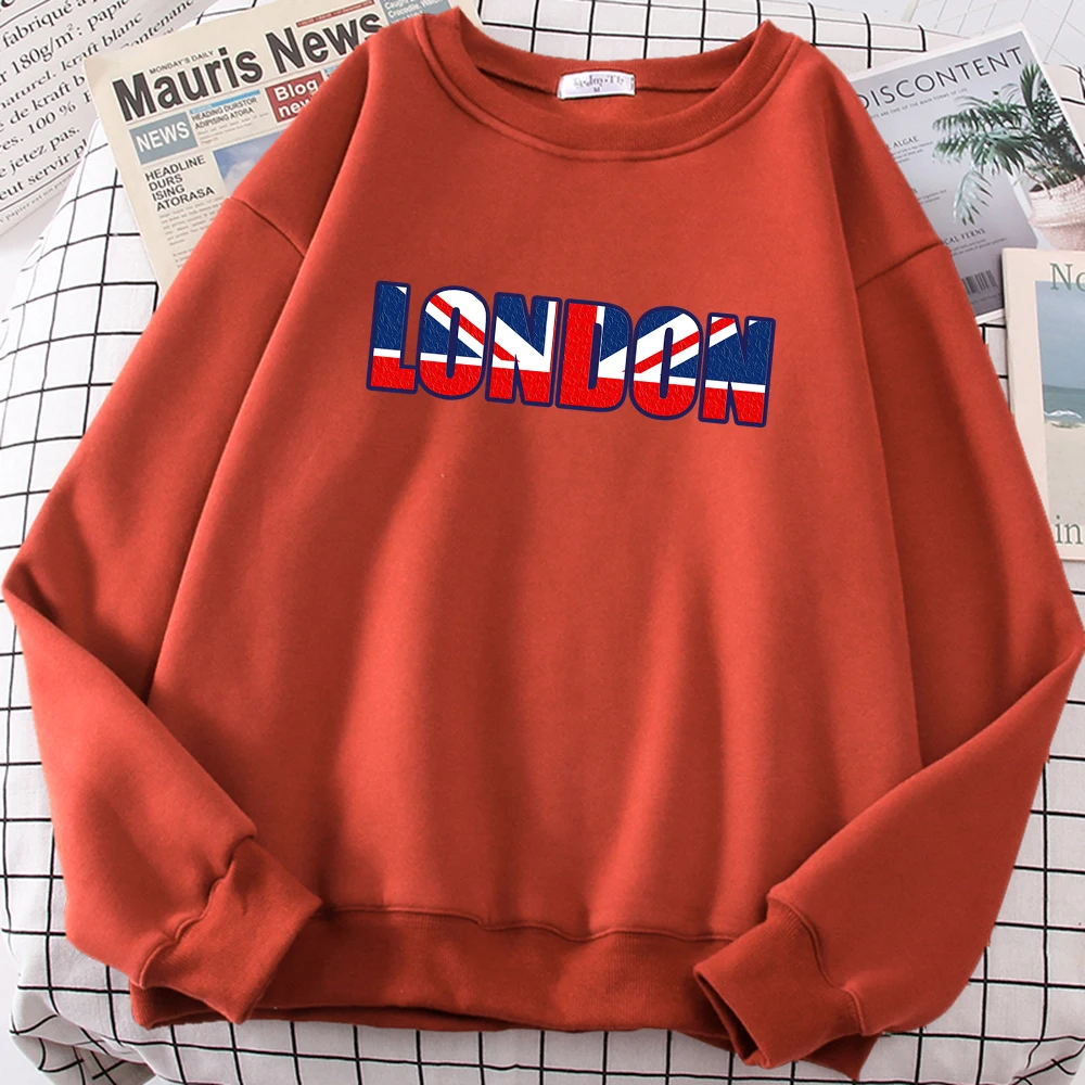 

London British Flag Patriotic Mens Hoody Cute Pullover Hoodie 2022 Autumn Fleece Clothes Crewneck Loose Male Sweatshirt