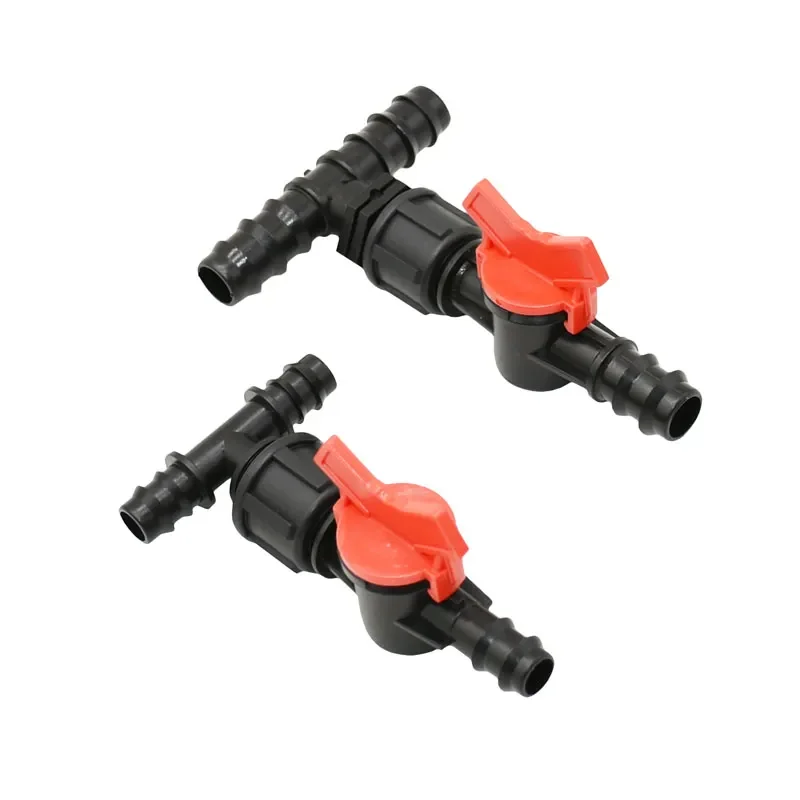 

T-type 1/2" 3/4" Garden hose tee water splitter tap Connector 3-way pe Pipe joint garden drip irrigation fittings 1pcs