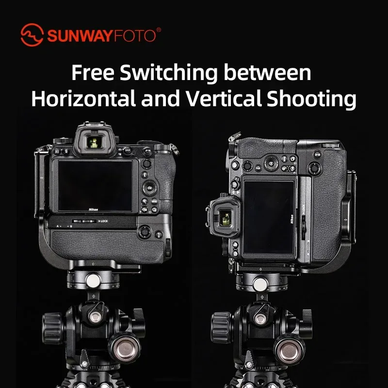 SUNWAYFOTO Пользовательский L-образный кронштейн для Nikon Z6II Z7II с аккумуляторной ручкой