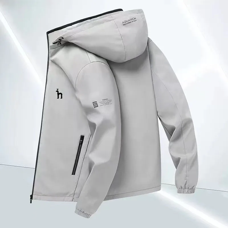 

Демисезонная Мужская куртка с логотипом Hazzys, ветрозащитная Повседневная куртка с капюшоном, Мужская модная брендовая куртка-бомбер на осень и весну