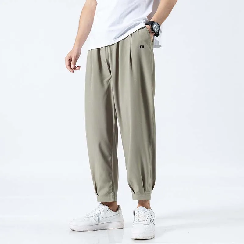 Man Pants Golf Summer For Thin Loose  Men's Clothing Casual Trousers Sport  Jogging Sweatpants Hiking Camping 5XL