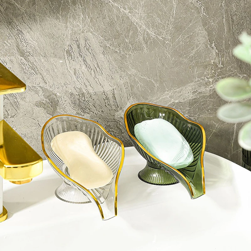 Креативный Поднос Для Мыльницы Нескользящий Гаджет Ванны Форма Листа Держатель