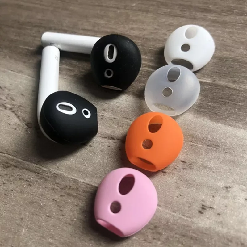 

2pcs/pair Ear Caps For Apple Airpods Silicone Cute Non-slip Ear Caps An-ti Airpod Earphone Accessories for Airpods