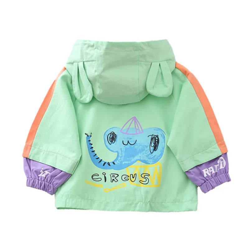 

New Spring Autumn Baby Boys Girls Clothes Children Cartoon Cotton Hooded Jacket Toddler Fashion Costume Infant Kids FW27