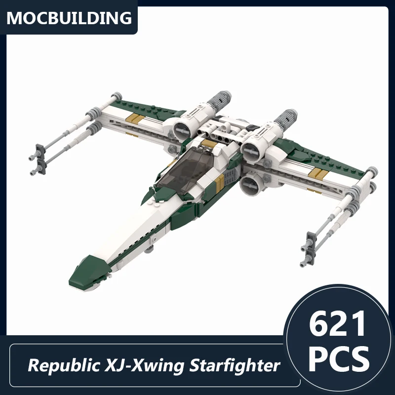 

New Republic XJ-Xwing Starfighter MOC Building Blocks DIY Assembled Bricks Space Wars Movie Series Children Toys Gifts 621PCS