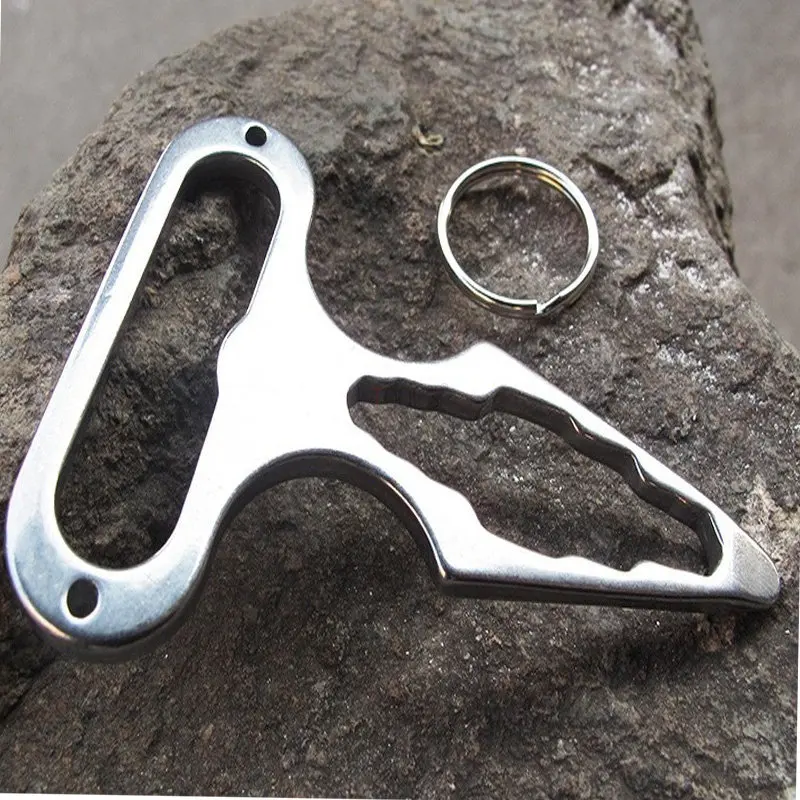 

EDC Self-Defense Spike Outdoor Camping Multi-tool Combined Wrench Stainless Steel Bottle Opener Tool Portable Chain Key Pendant