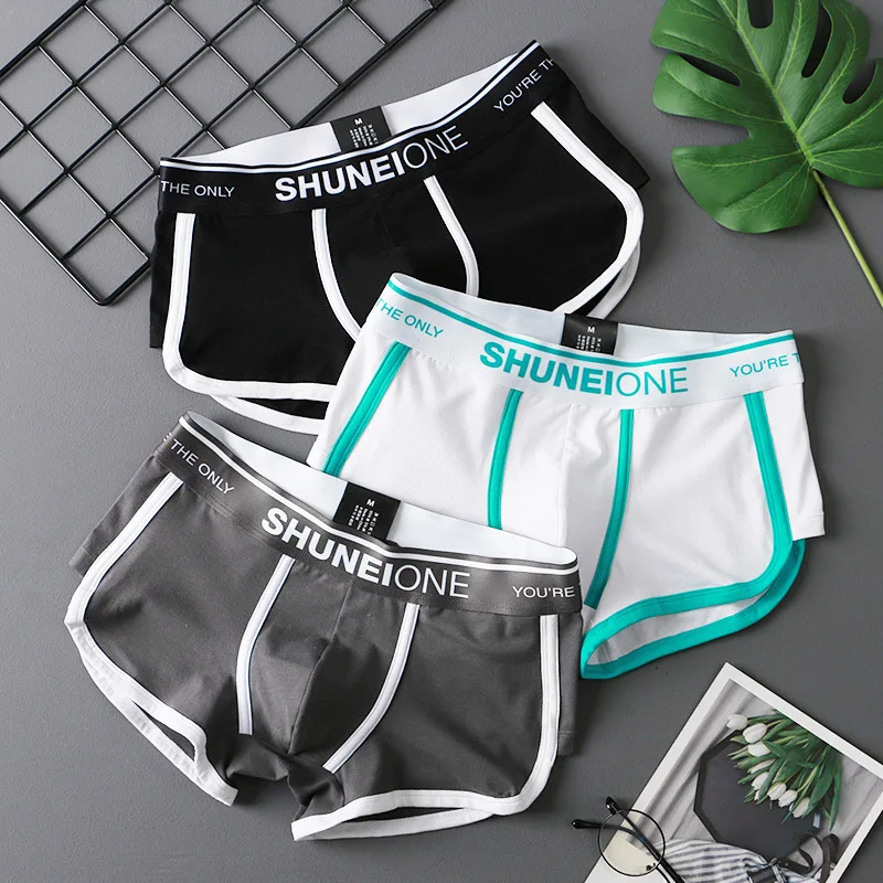4 pcs/lot  Cotton Boxer Men Underwear Bermuda Ropa Interior Hombre Mens Boxers Cuecas Masculinas Man Calzoncillos S-XXL