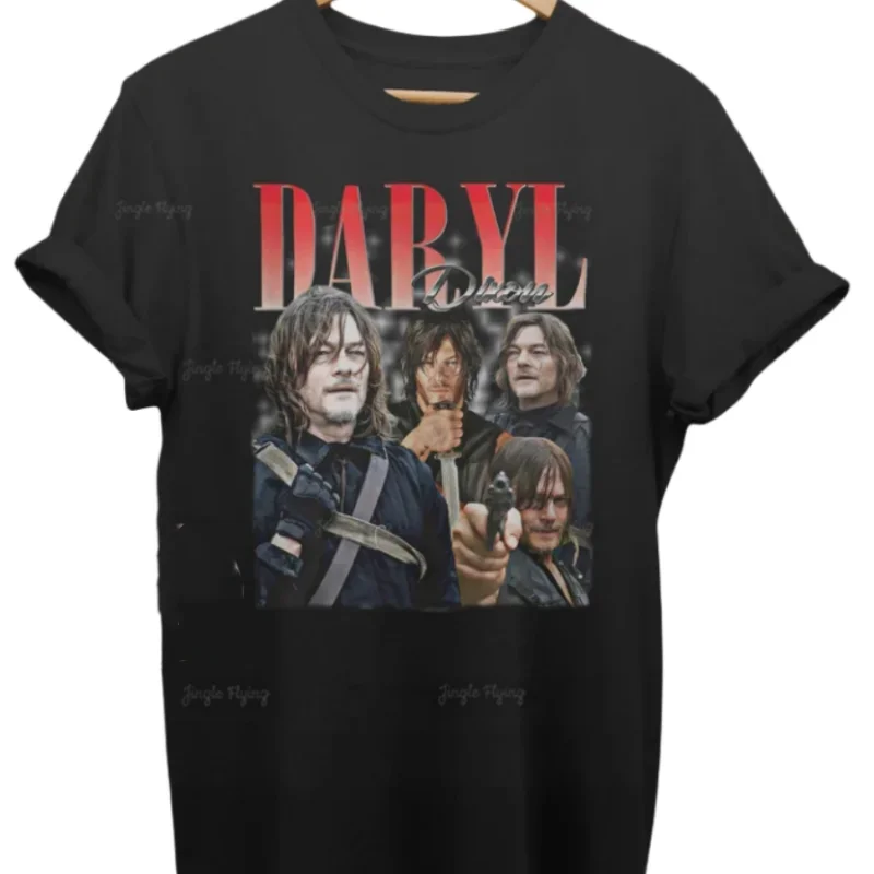 Лимитированная винтажная футболка Дэрил Диксон с графикой унисекс в стиле ретро