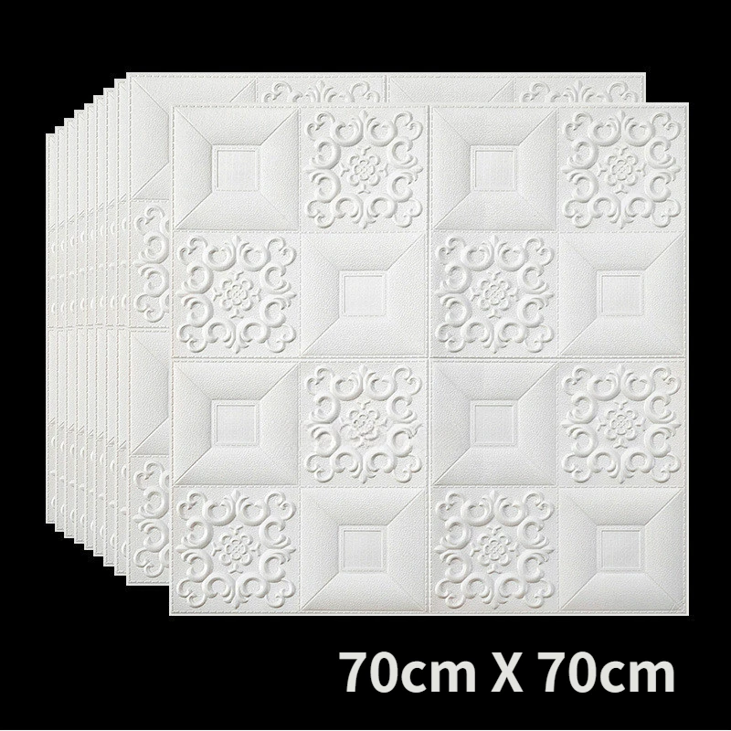 

3D Tile Stone Wall Self Adhesive Sticker Foam Wallpaper Waterproof Wall Ceiling Kids Room Bedroom TV Background Decor Wall Panel