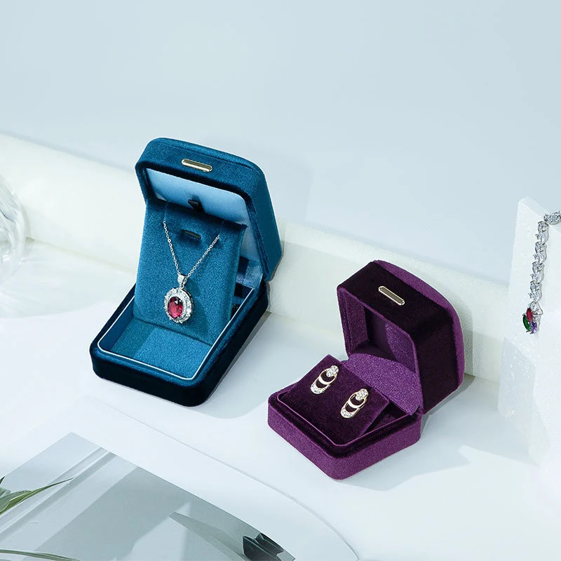 Роскошная бархатная полная шкатулка для драгоценностей кольцо серьги держатель